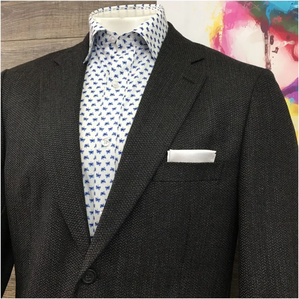IBIZA Mens Blazer Sport‎ Coat Casual Jacket Size 42R Two Button Cotton Suit